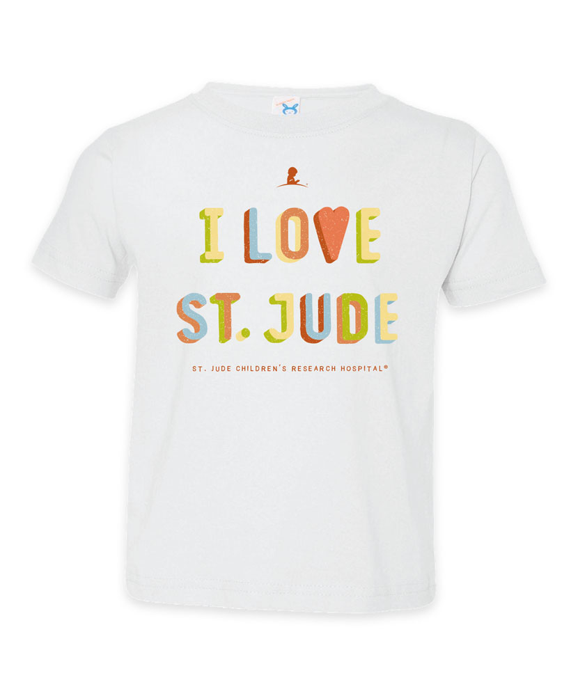 Toddler I Love St. Jude Bright Font T-Shirt